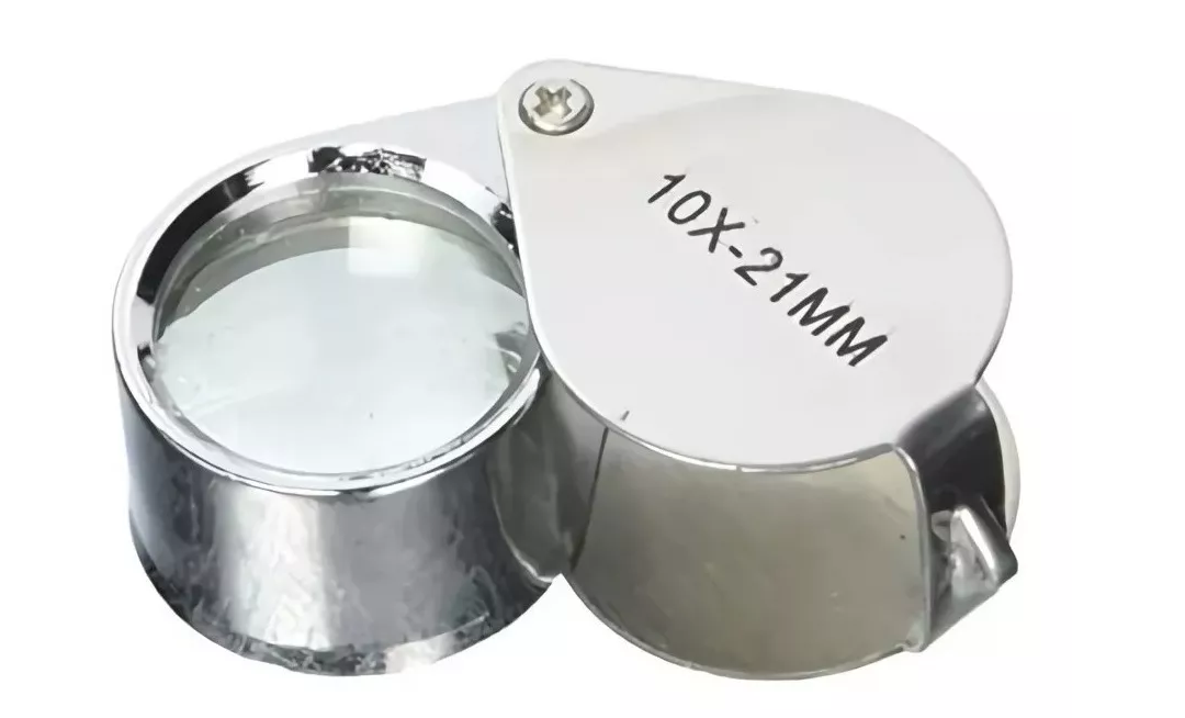 Lupa Metálica Plegable Triplex 10x21 mm