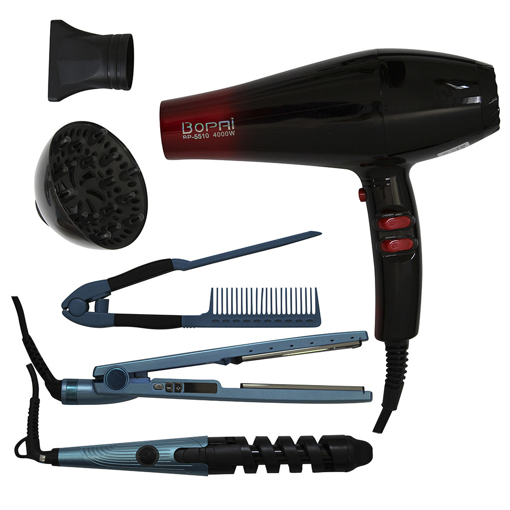 Combo secador + rizador plancha  peine