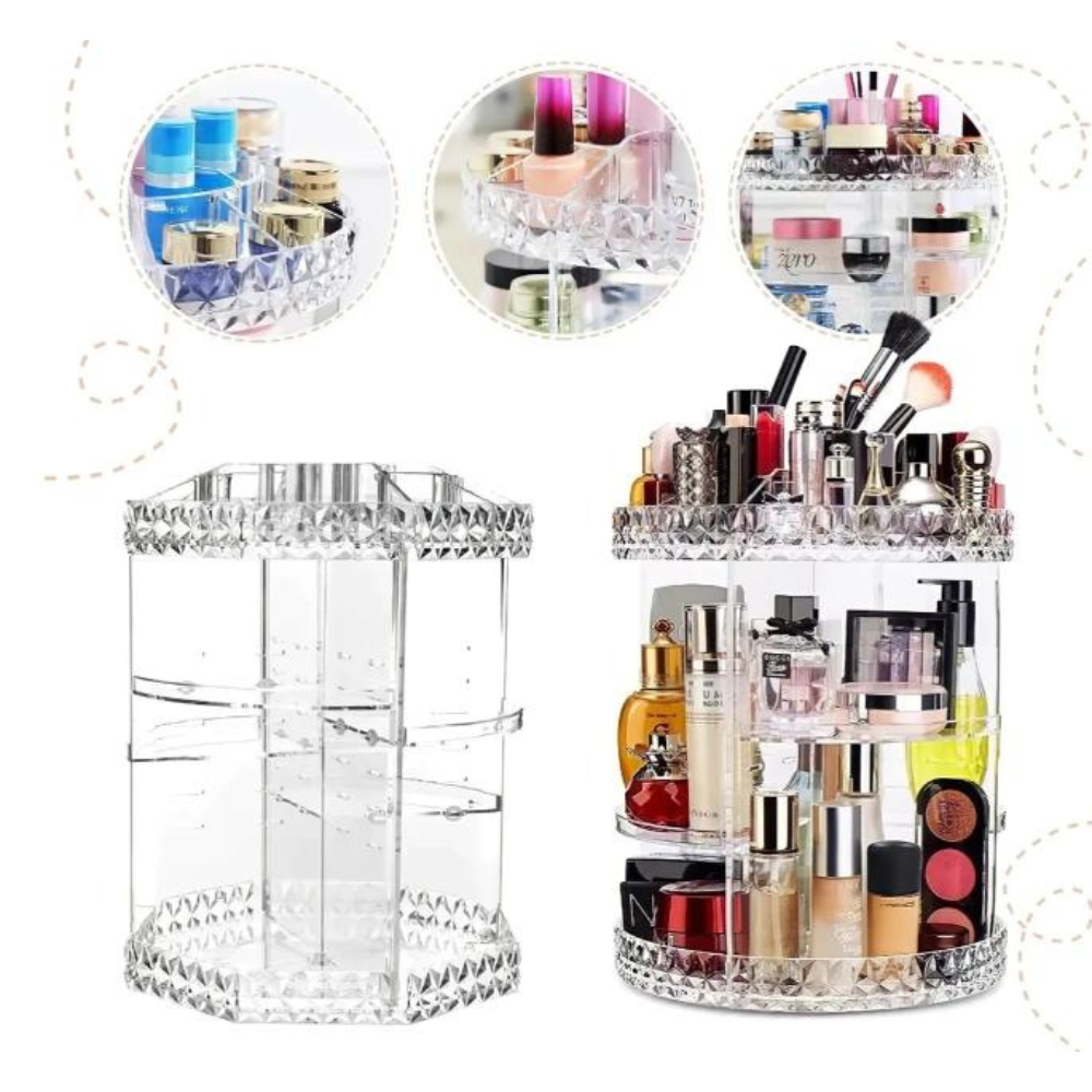 Organizador acrilico giratorio cosmetico