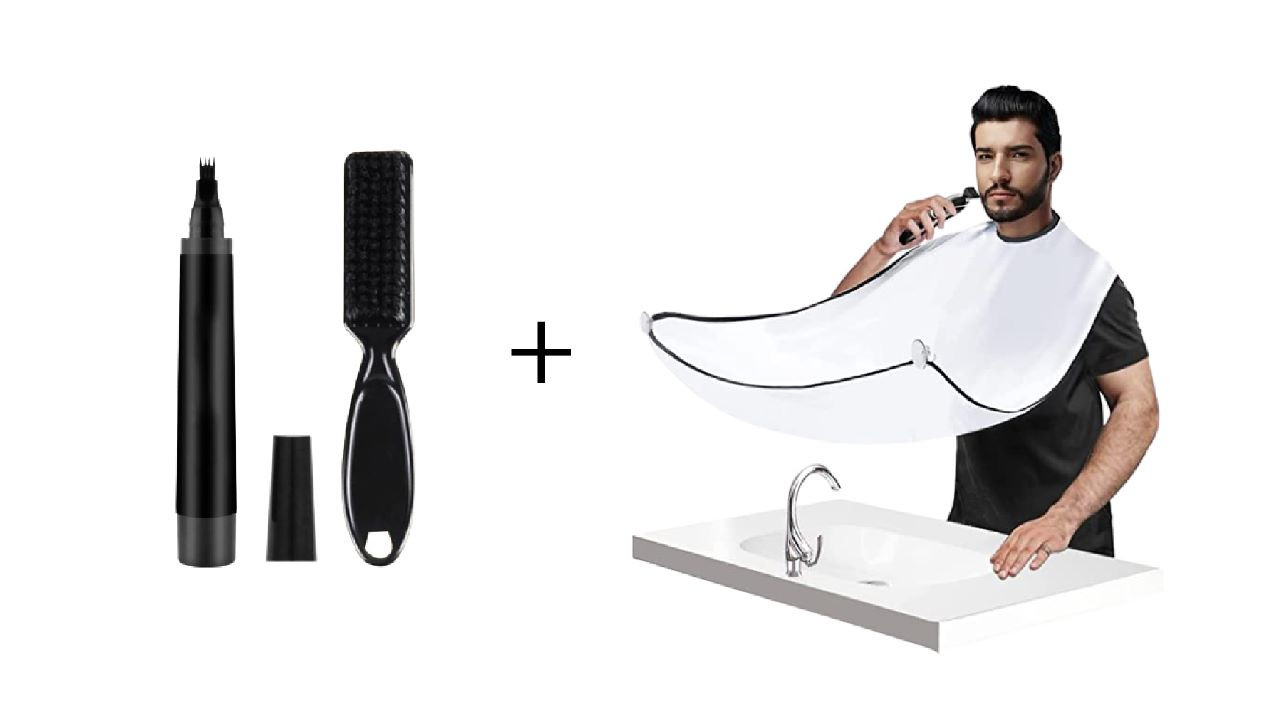 Capa Barba Recoge Pelo + Lápiz Perfilado