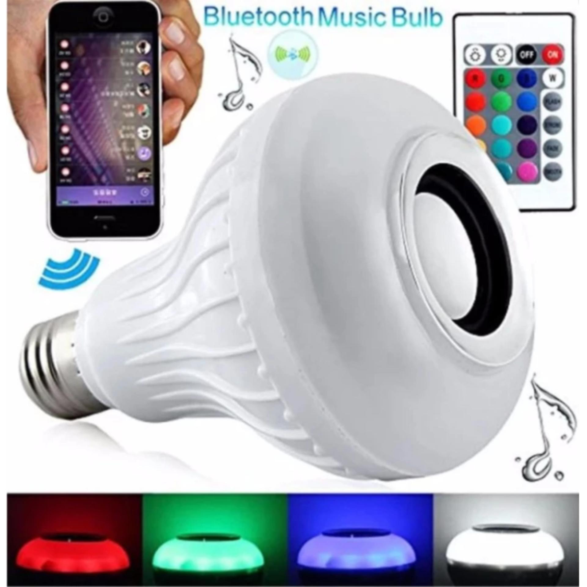 Bombillo parlante bluetooth luces multic