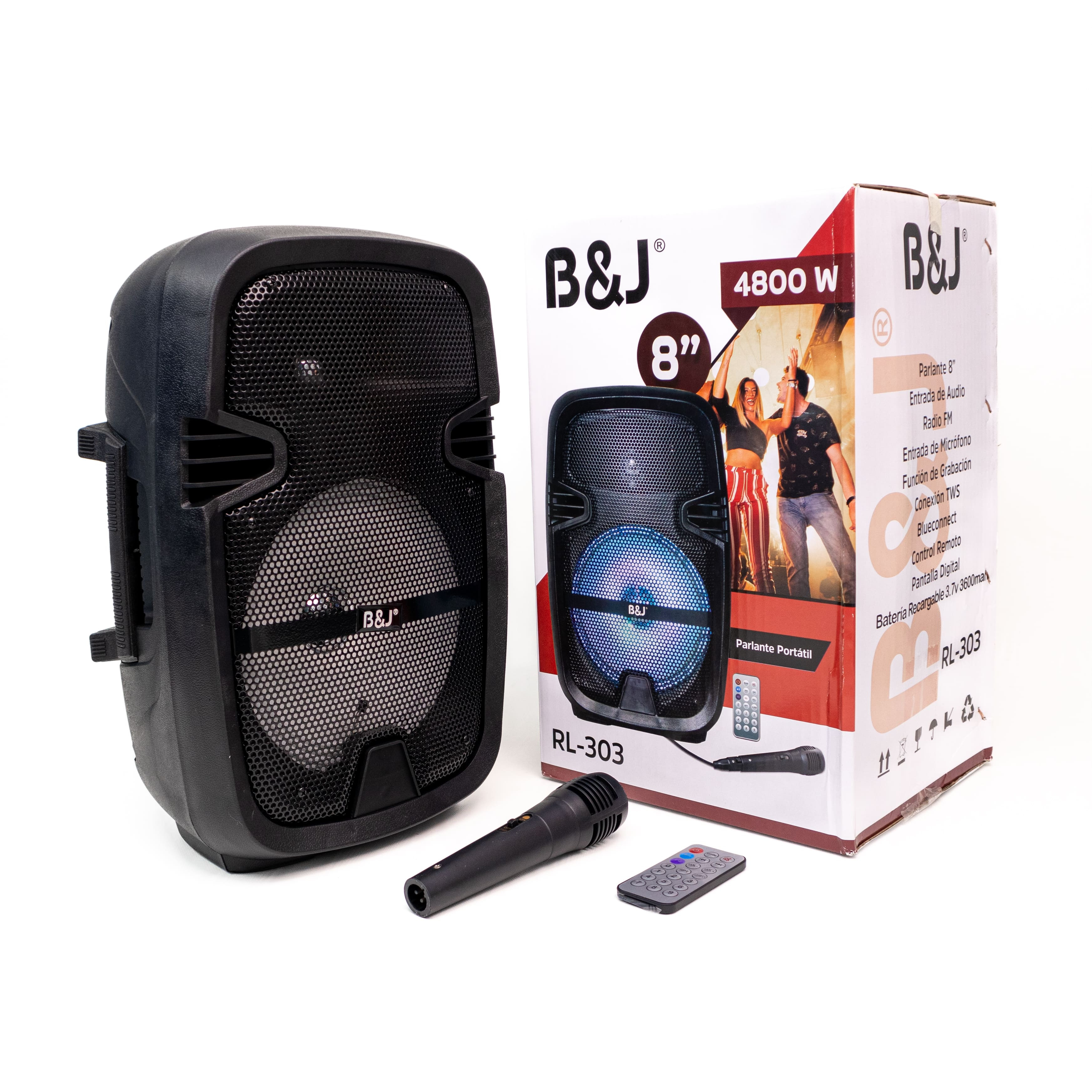 CABINA DE SONIDO B&J 8 PULGADAS RL-303