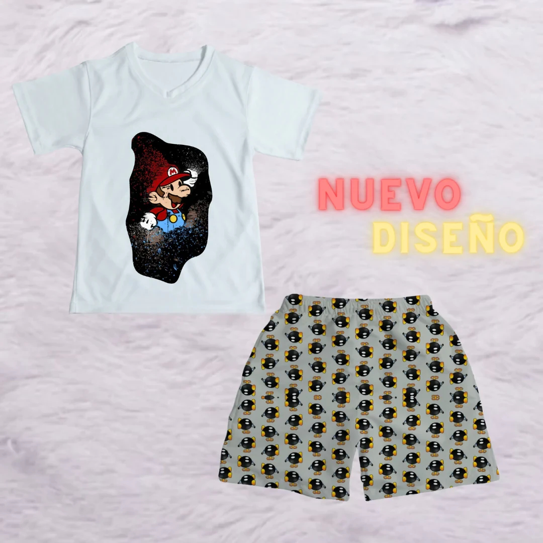 pijama niño mario black