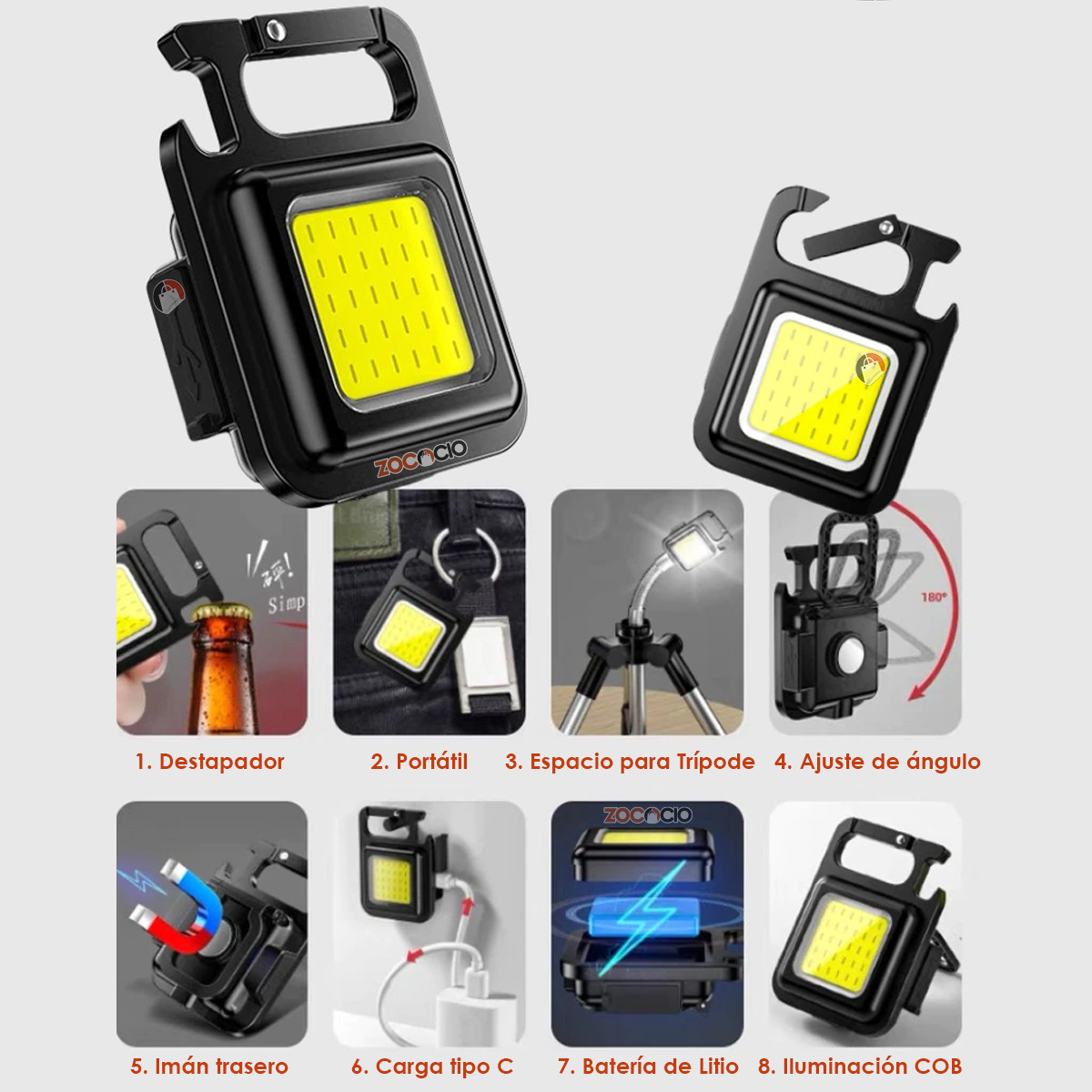 Mini Linterna Led Potente Bolsillo USB