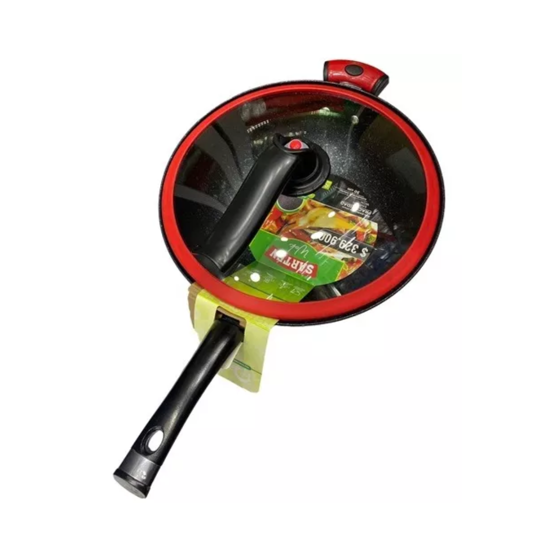 Sarten Wok Anti Adherente 30 Cm Negro