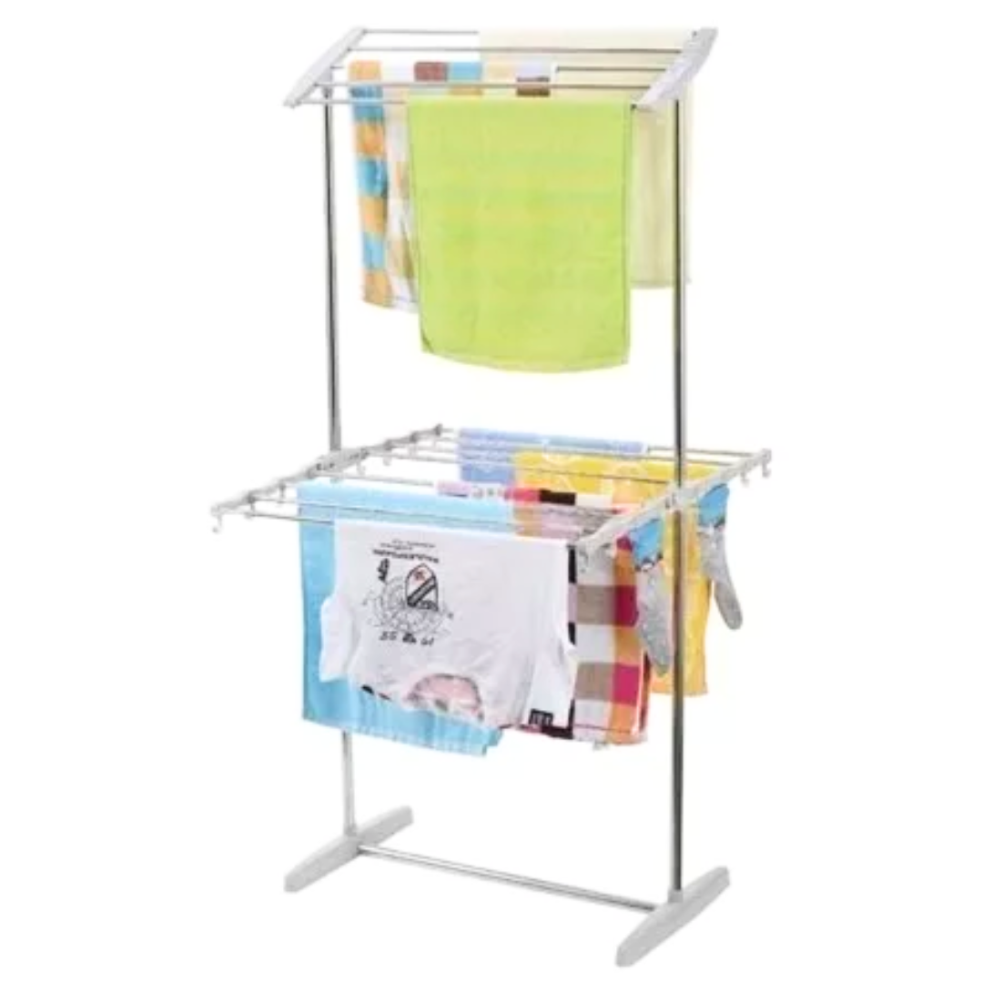 Tendedero Piso Estante Plegable 2Niveles