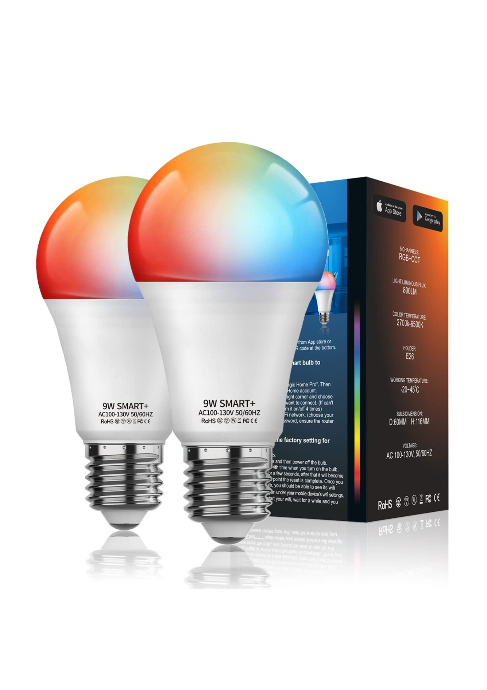 Bombillo LED RGB 11 cm wifi