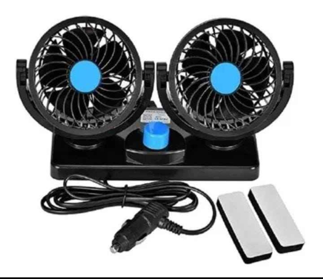 VENTILADOR DOBLE 360° PARA AUTO