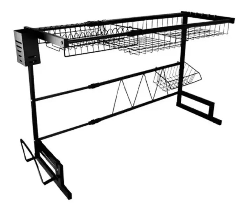 Organizador Escurridor Platos Acero 65cm