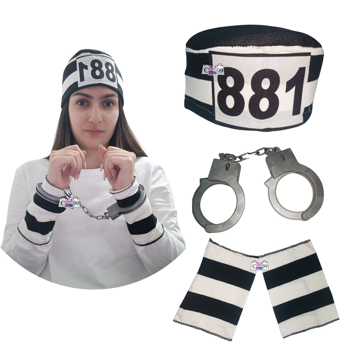 Kit De Accesorios Para Disfraz De Preso