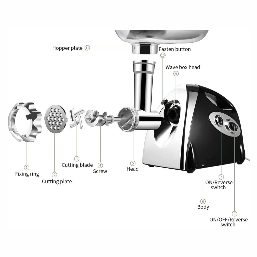 Molino Eléctrico Picador De Carne 2800w - Imagen 6