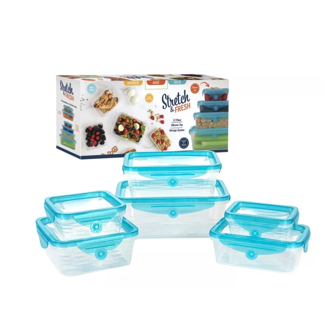 Set Recipientes Con Tapa En Silicona X 6