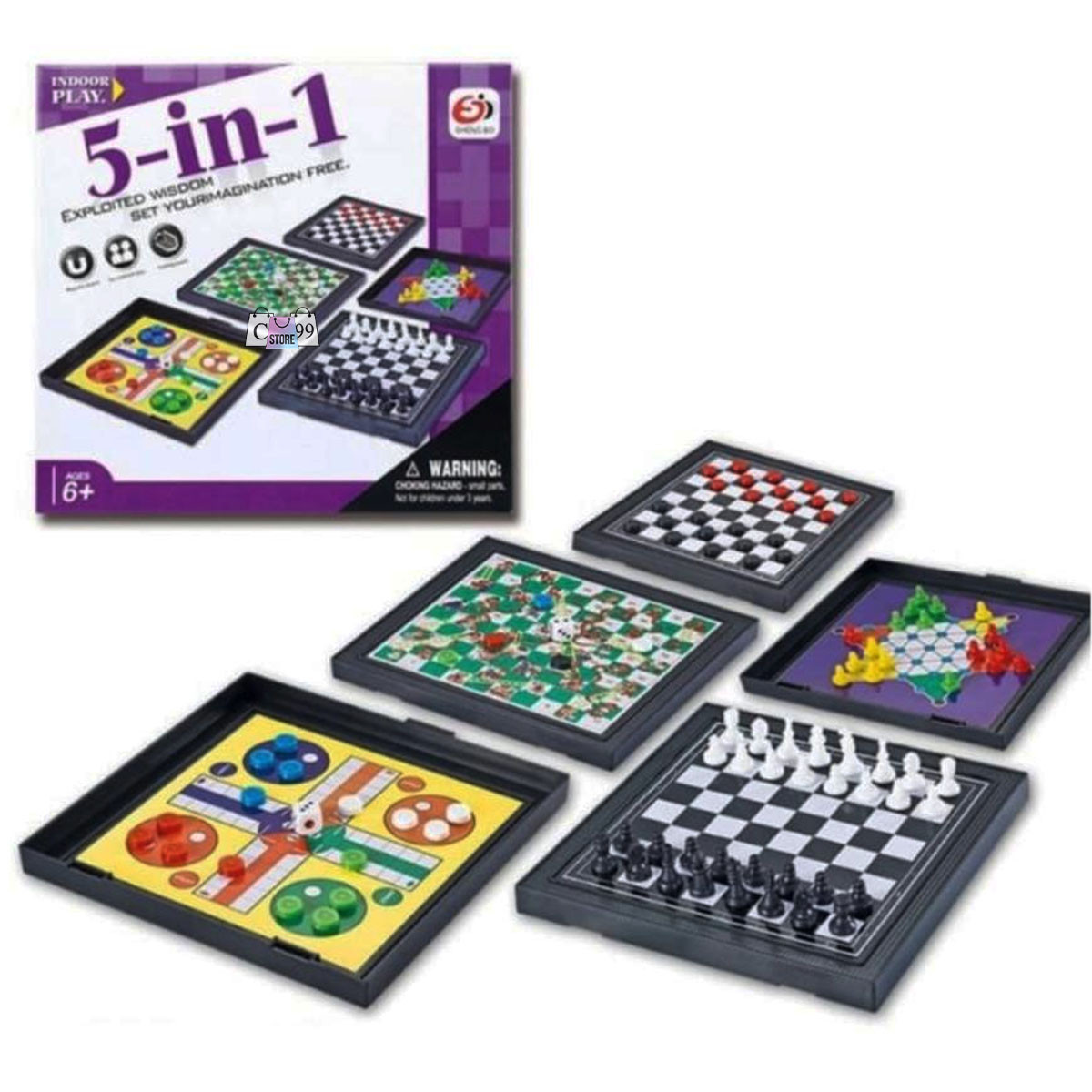 Mini Juego de Mesa 5 en 1