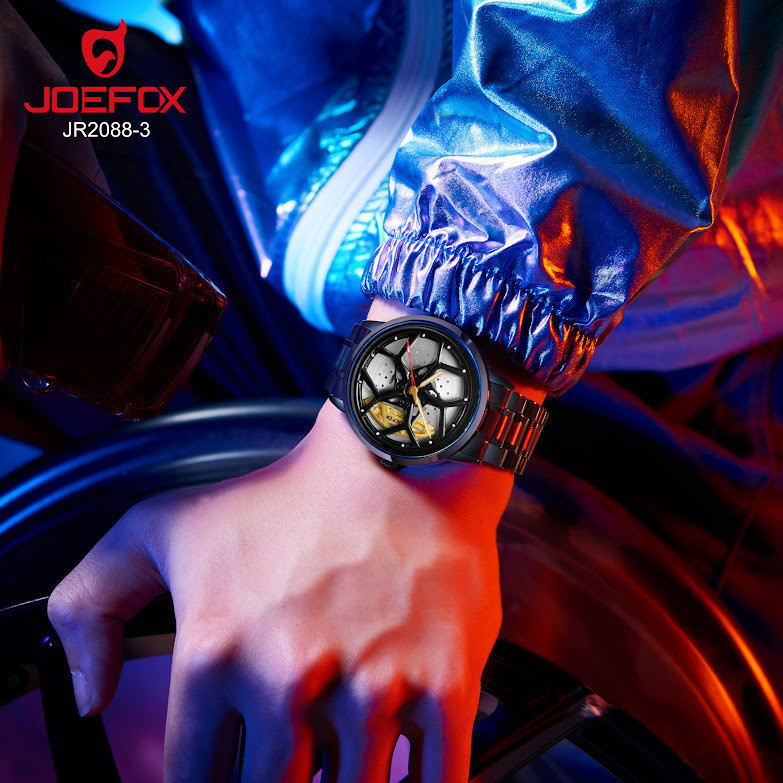 JR2088-3 DORADO RELOJ HOMBRE GIRATORIO