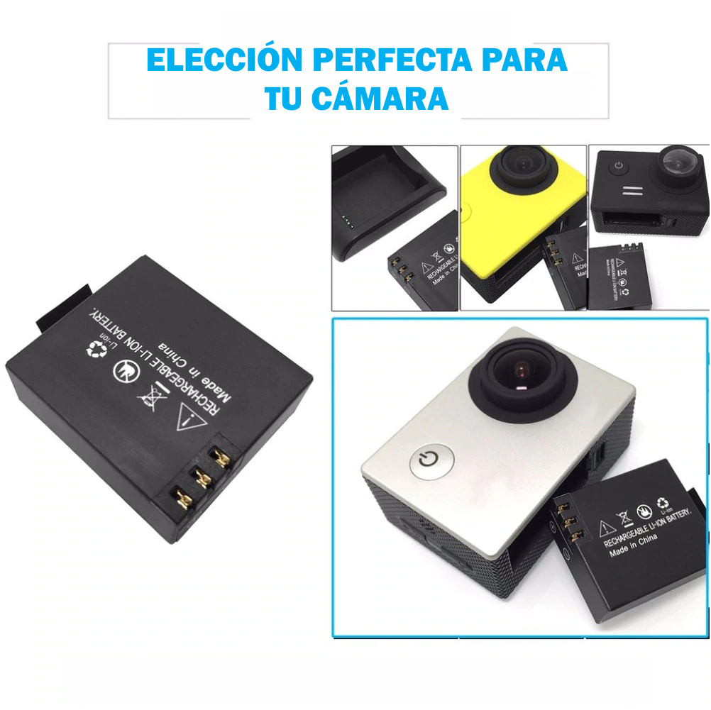 Batería Para Cámara Deportiva Tipo Gopro - Imagen 6