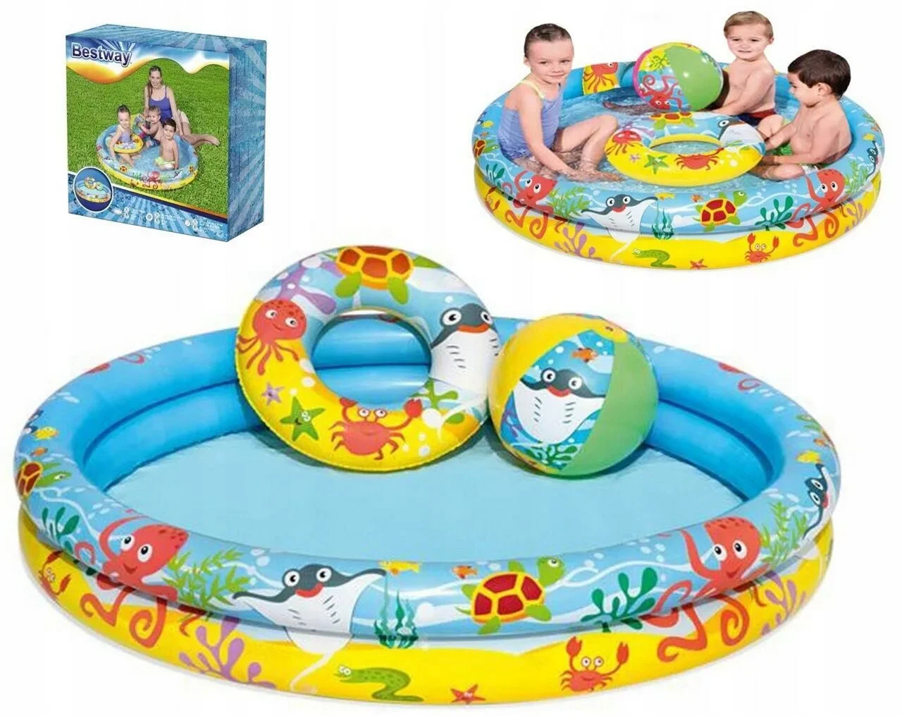 PISCINA CON ARO Y PELOTA MARCA BES51124