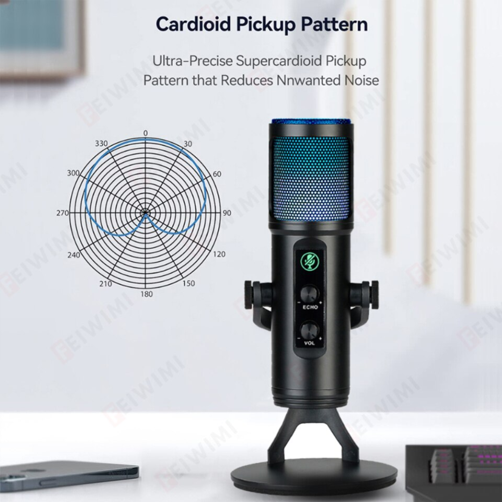 Micrófono Profesional Luz Rgb Pc Zx-776 - Imagen 4