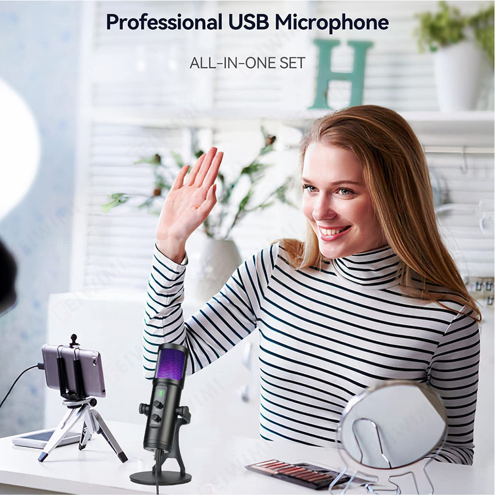 Micrófono Profesional Luz Rgb Pc Zx-776 - Imagen 6