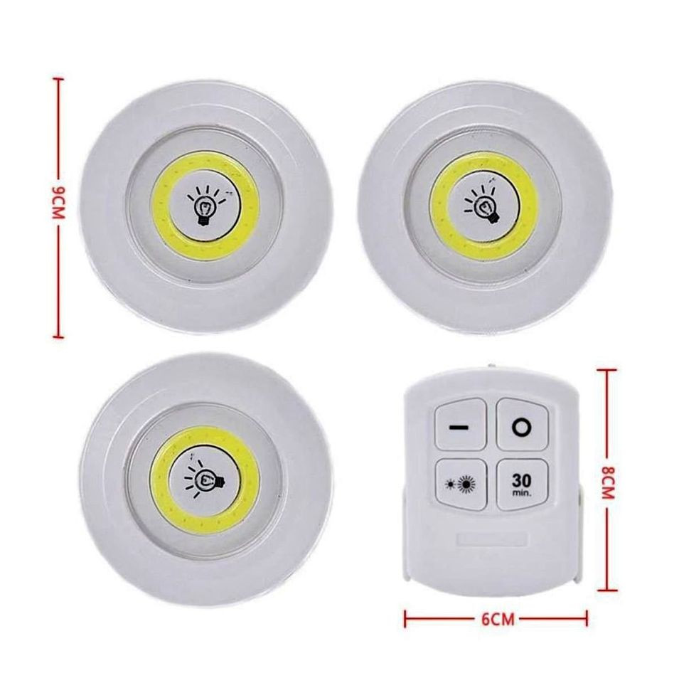 LAMPARA LUZ LED X3 CON CONTROL REMOTO