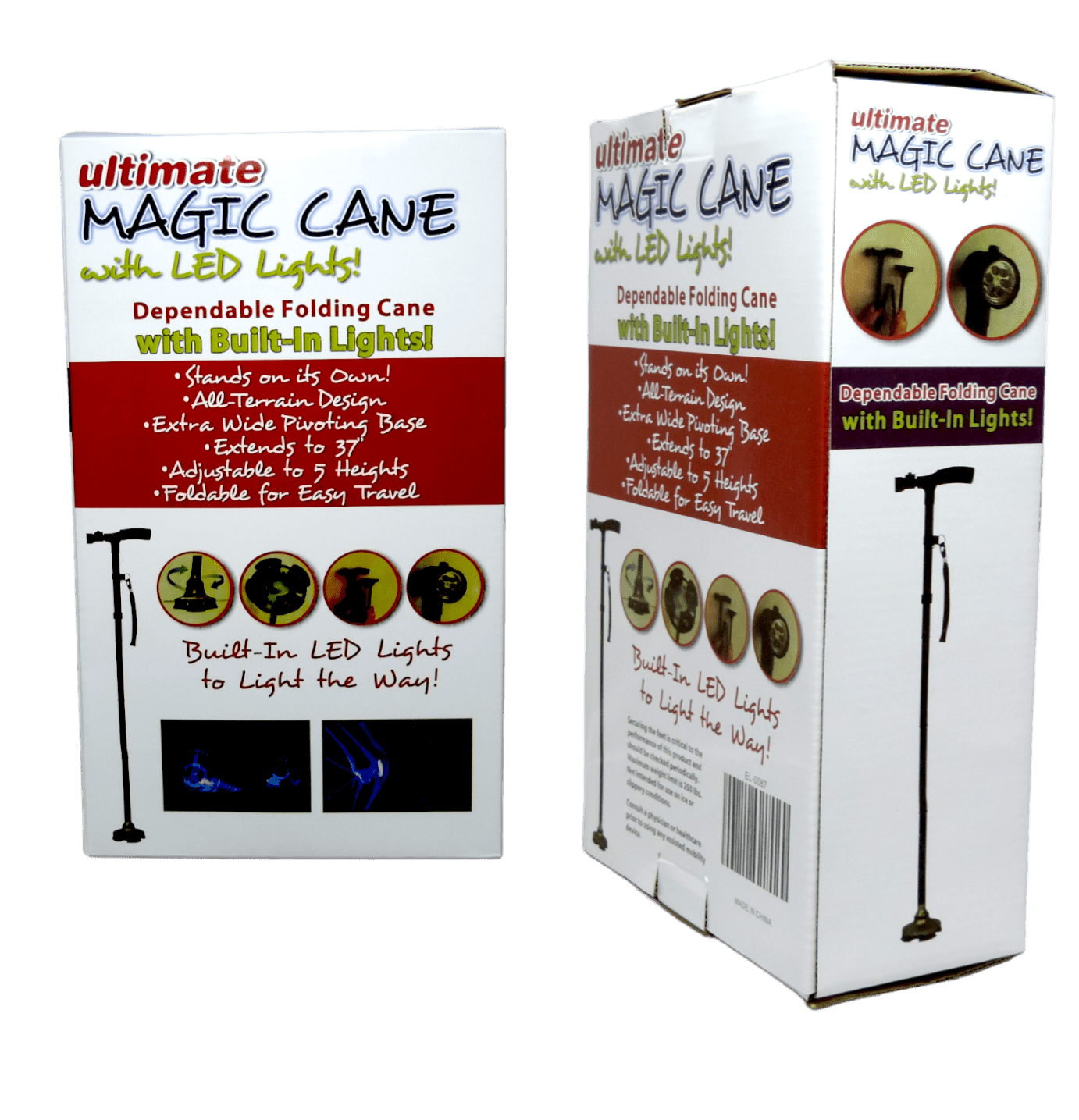 BASTÓN PLEGABLE CON LUZ