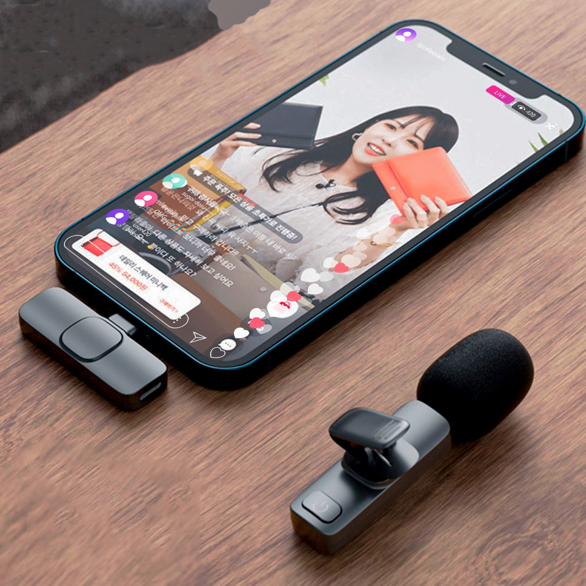 Micrófono inalámbrico  solapa iPhone K8