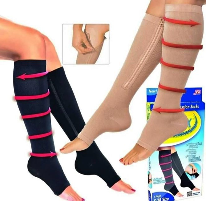 Medias De Compresión Anti NEGRO L/XL