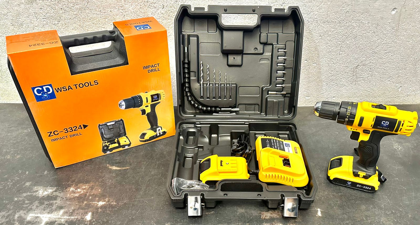 Taladro 24V Mandril 3/8 Con Accesorios-