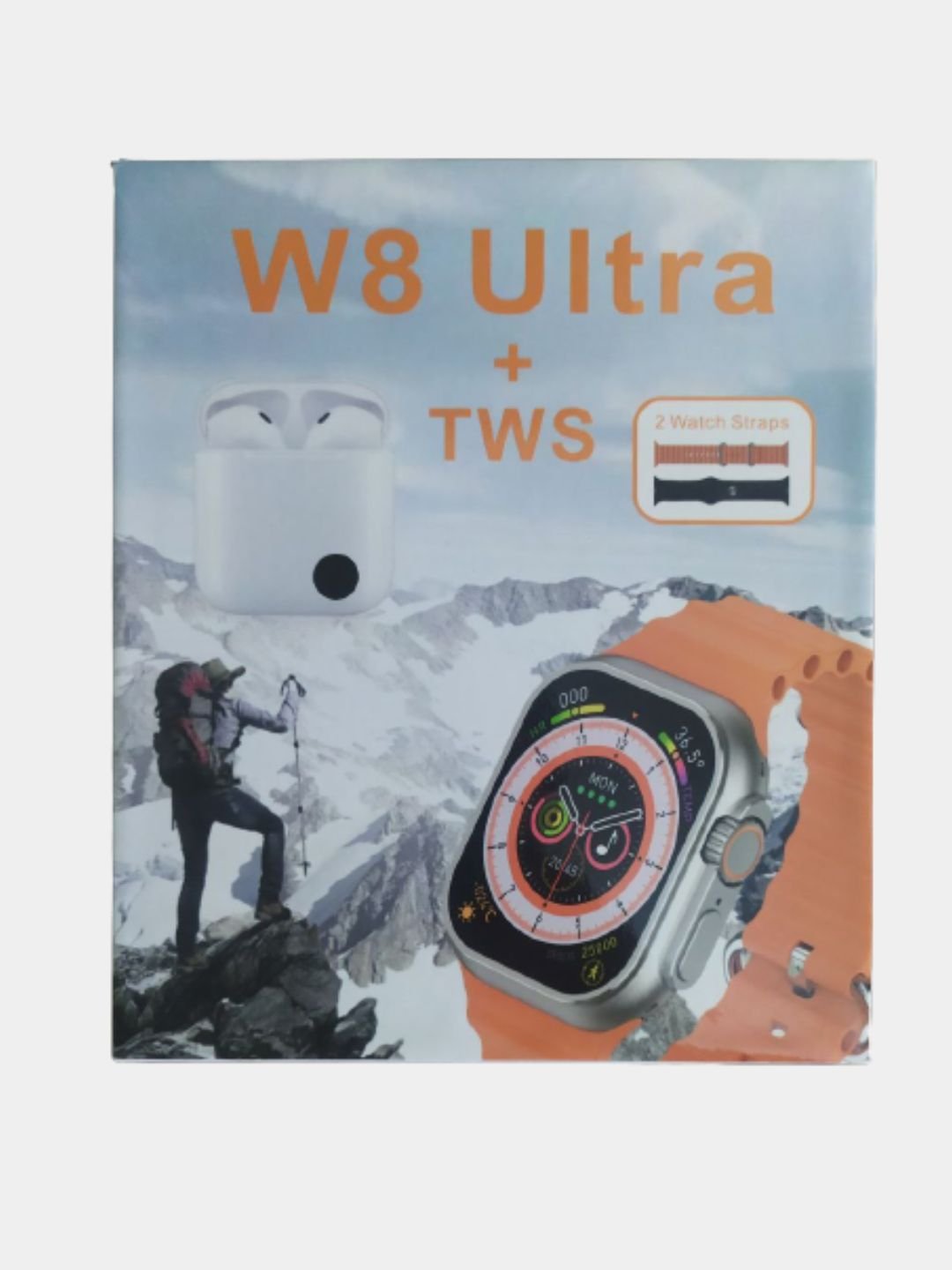 reloj w8 ultra mas audifonos