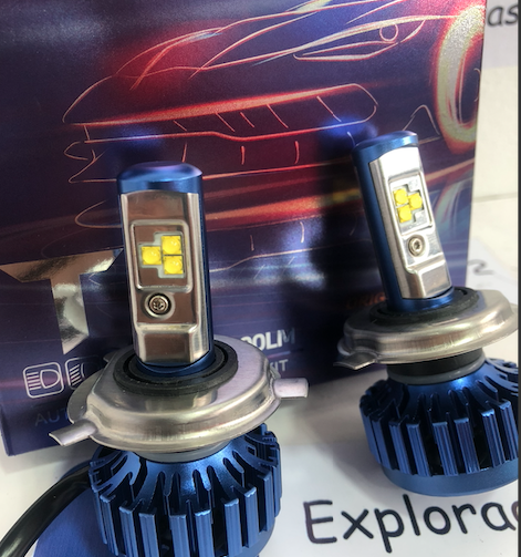 Par bombillos Turbo Led H4 24,000 Lm