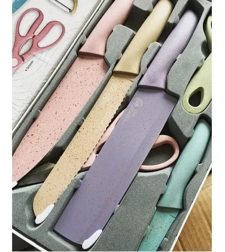 Set De Cuchillos Juego X6 Multicolor