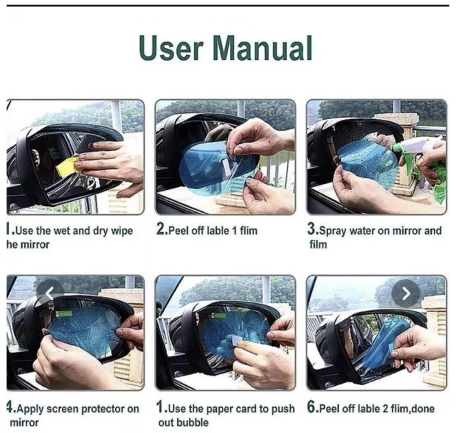 Películas Antiempañante Espejos Retrovis - Imagen 2