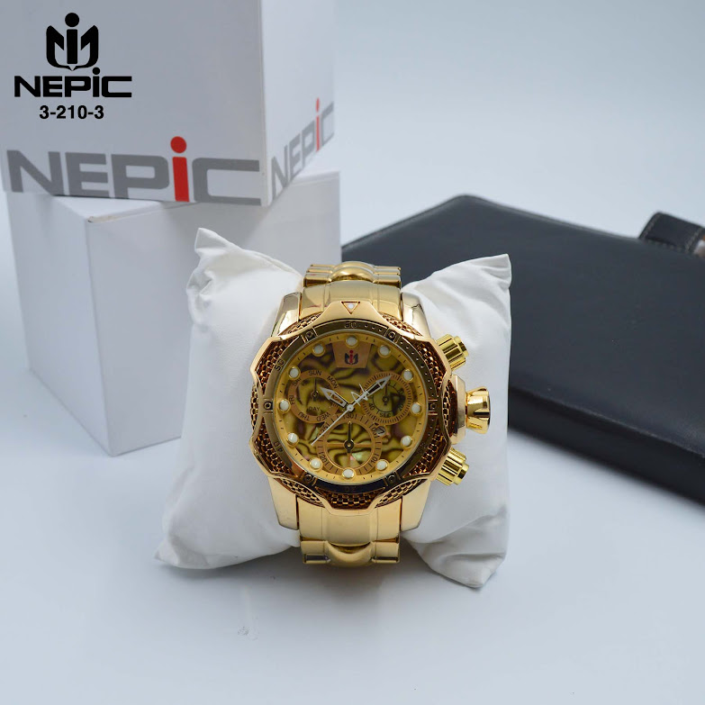 3-210-3 RELOJ NEPIC DORADO PULSO DORADO