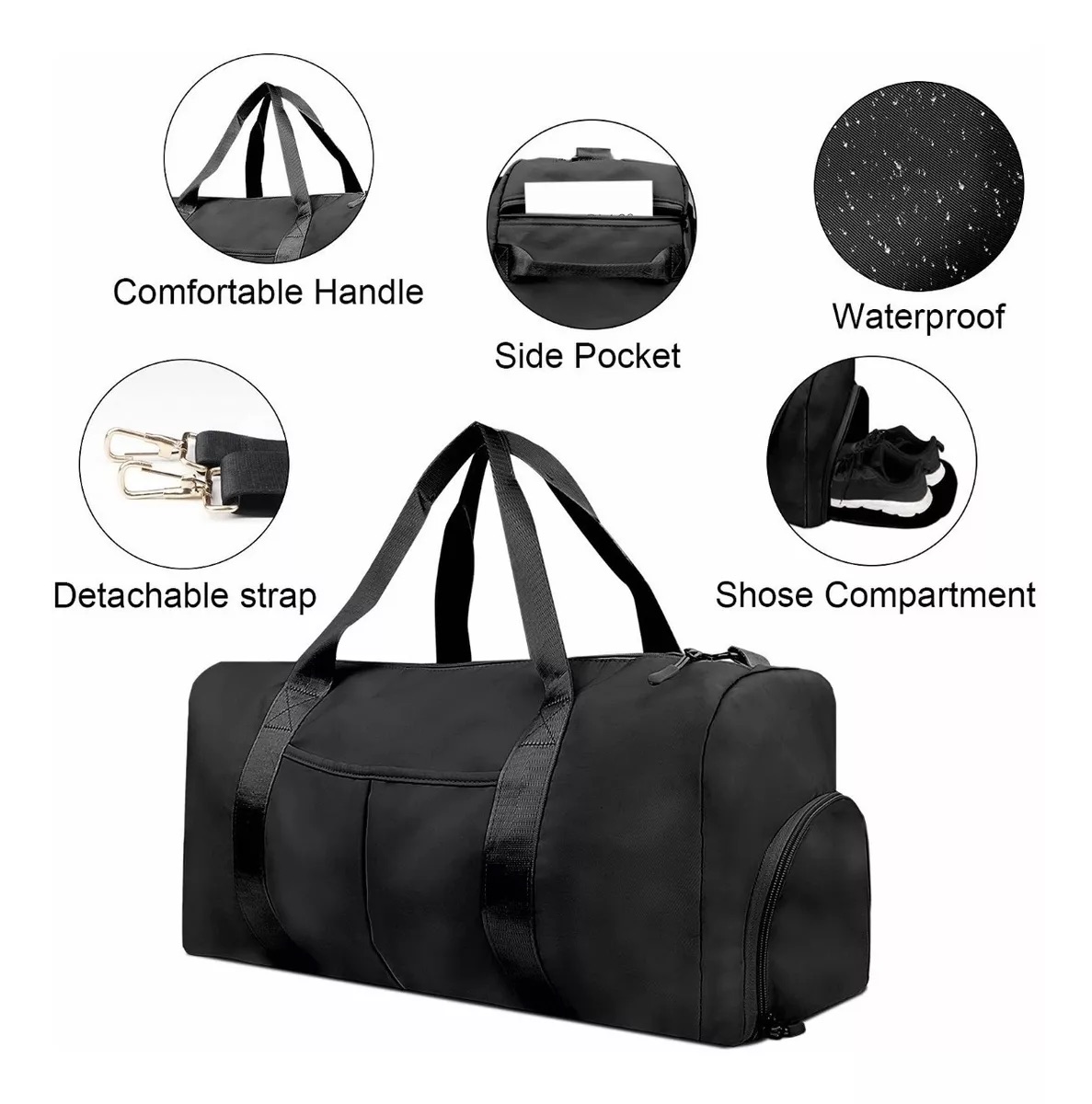 Bolso Deportivo - GYM y/o Viaje Negro