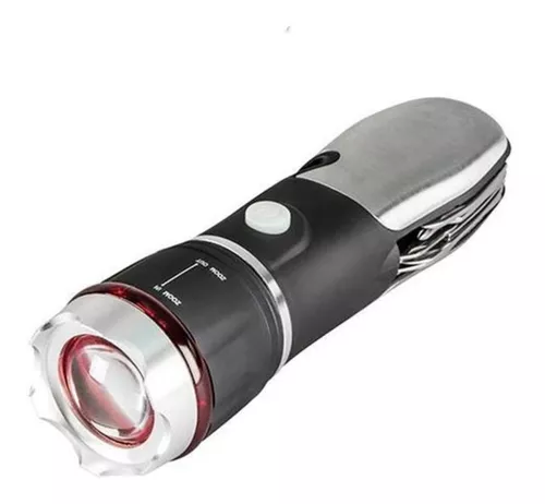 Linterna led con zoom y multiherramienta