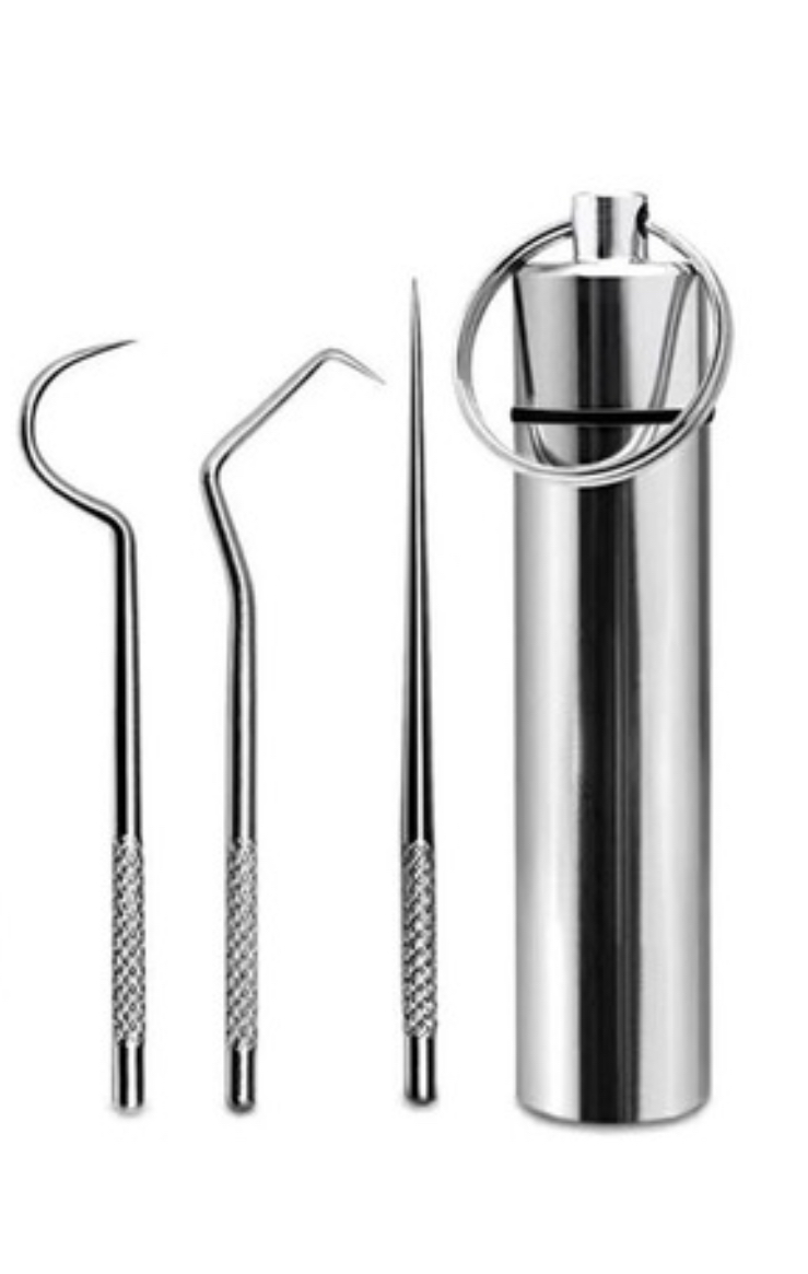 SET DE MONDADIENTES METALICO X4PCS