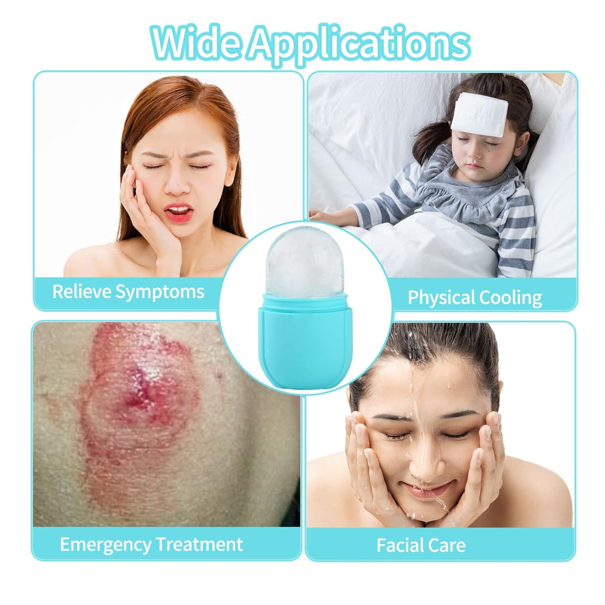 Rodillo De Masaje Facial De Hielo