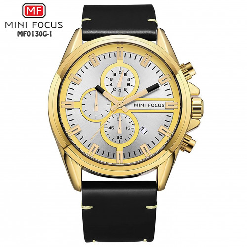 MF0130G-1 MINI FOCUS CRONO CUERO DORADO