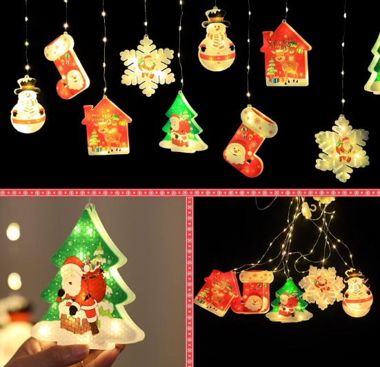 Luces Led cortina  navideñas