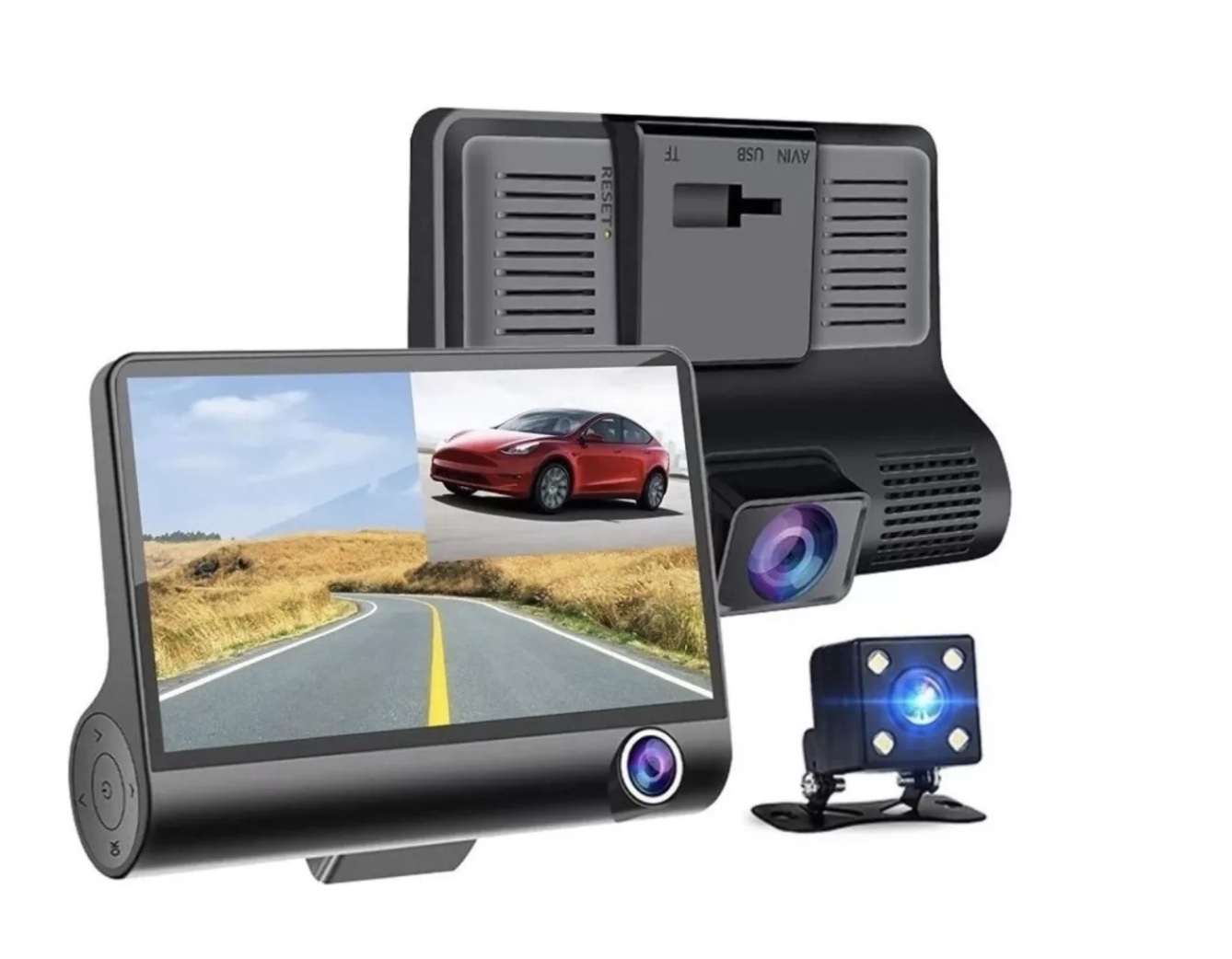 Cámara Para Carro Dvr 3 Lentes 1080p