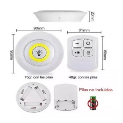 Luz Led Plato Inalambrico X3 - Imagen 6