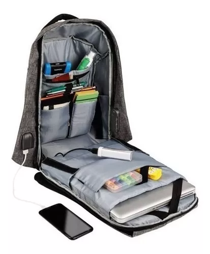 Maleta Antirobo Mochila Con Puerto Carga - Imagen 2