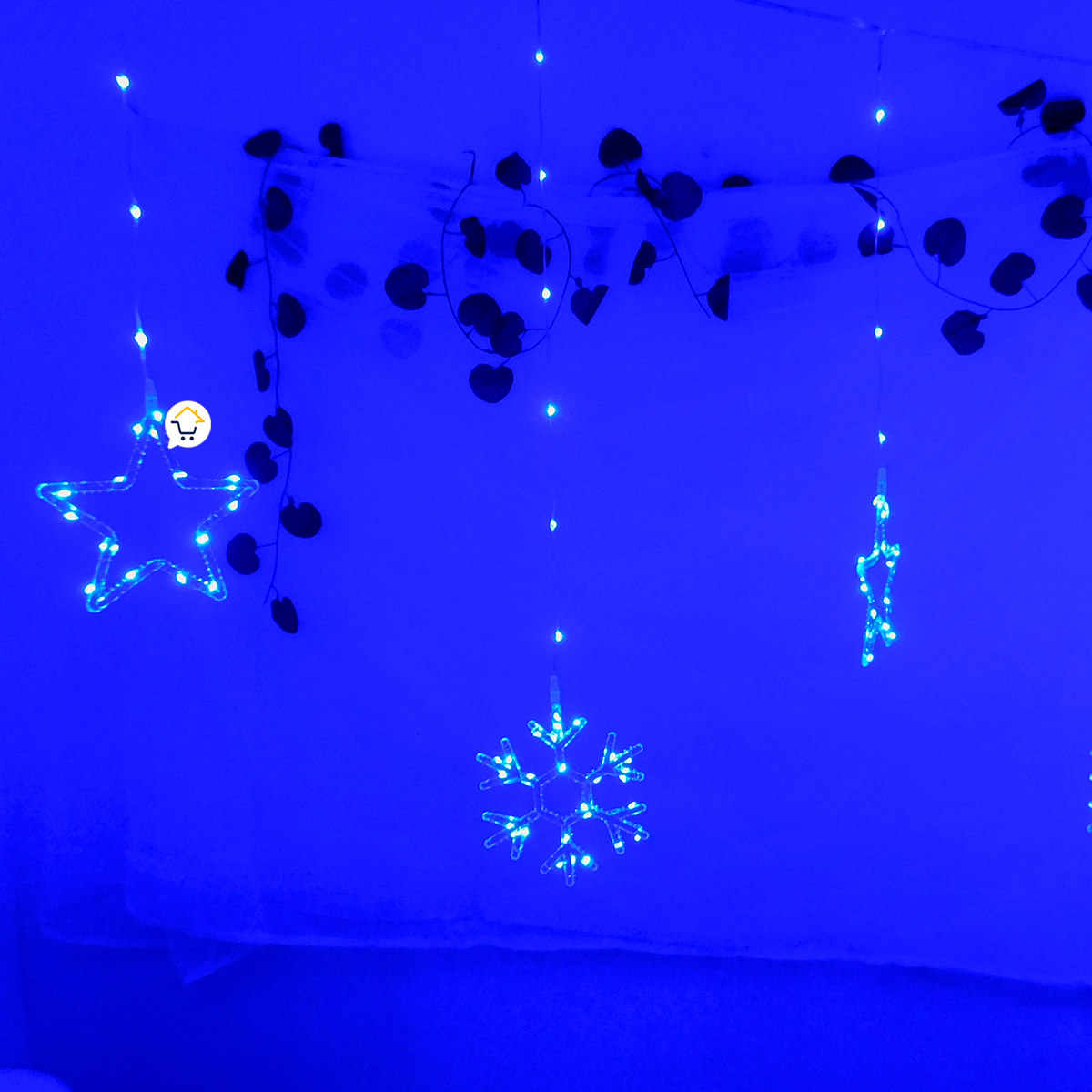 Luces Led Estrellas y Copos 3m 1629AZ