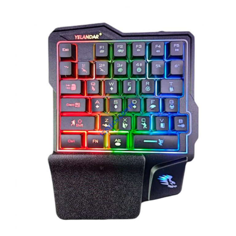 TECLADO USB GAMER SINGLE HAND K7