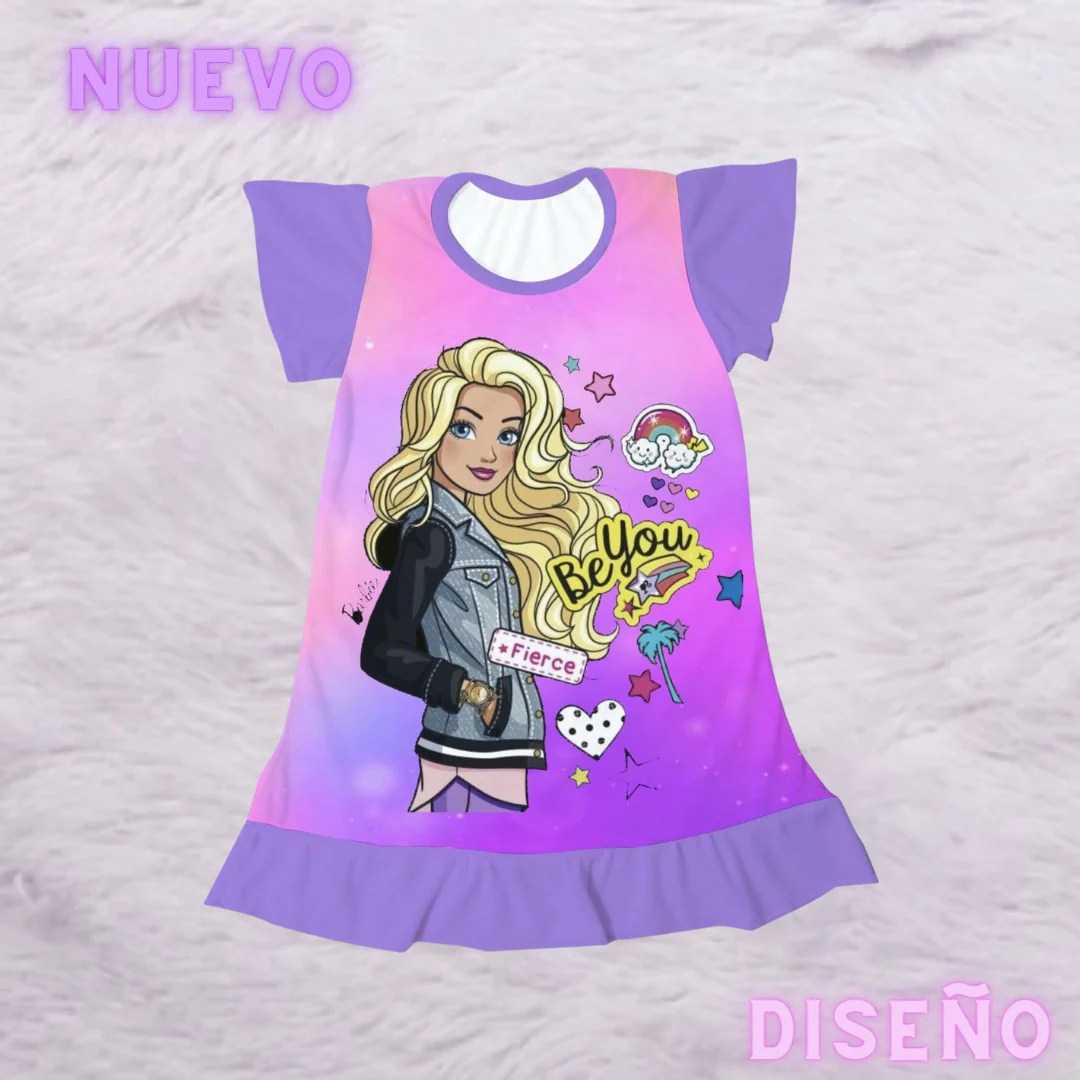 Pijama niña barbie purple
