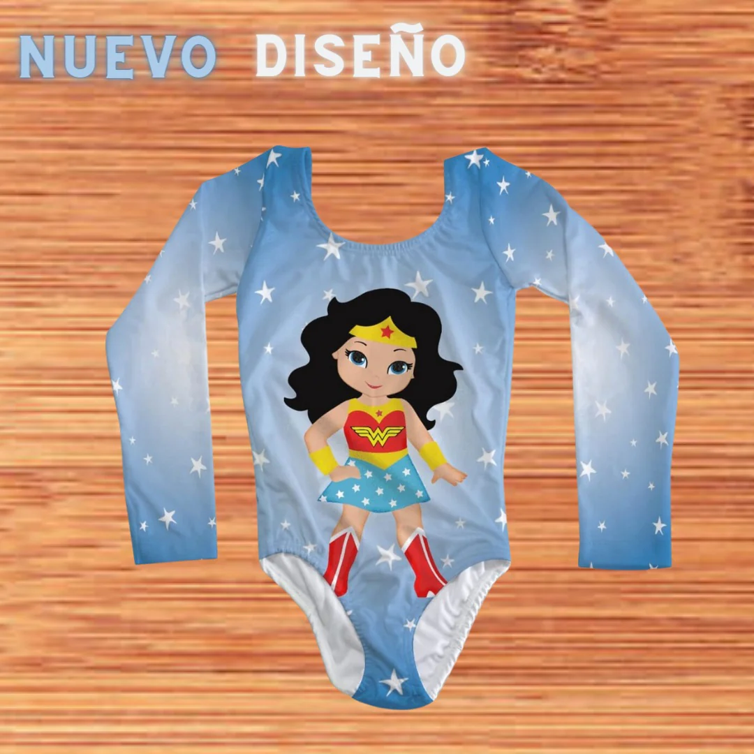 Vestido de baño niña mujer maravilla vb