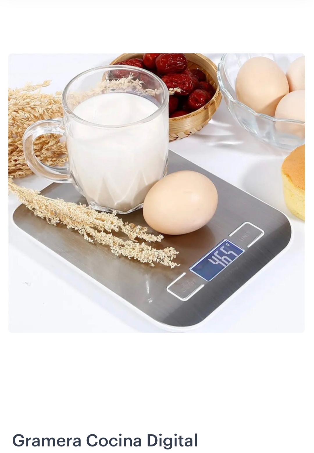 Báscula de cocina digital de acero inoxi