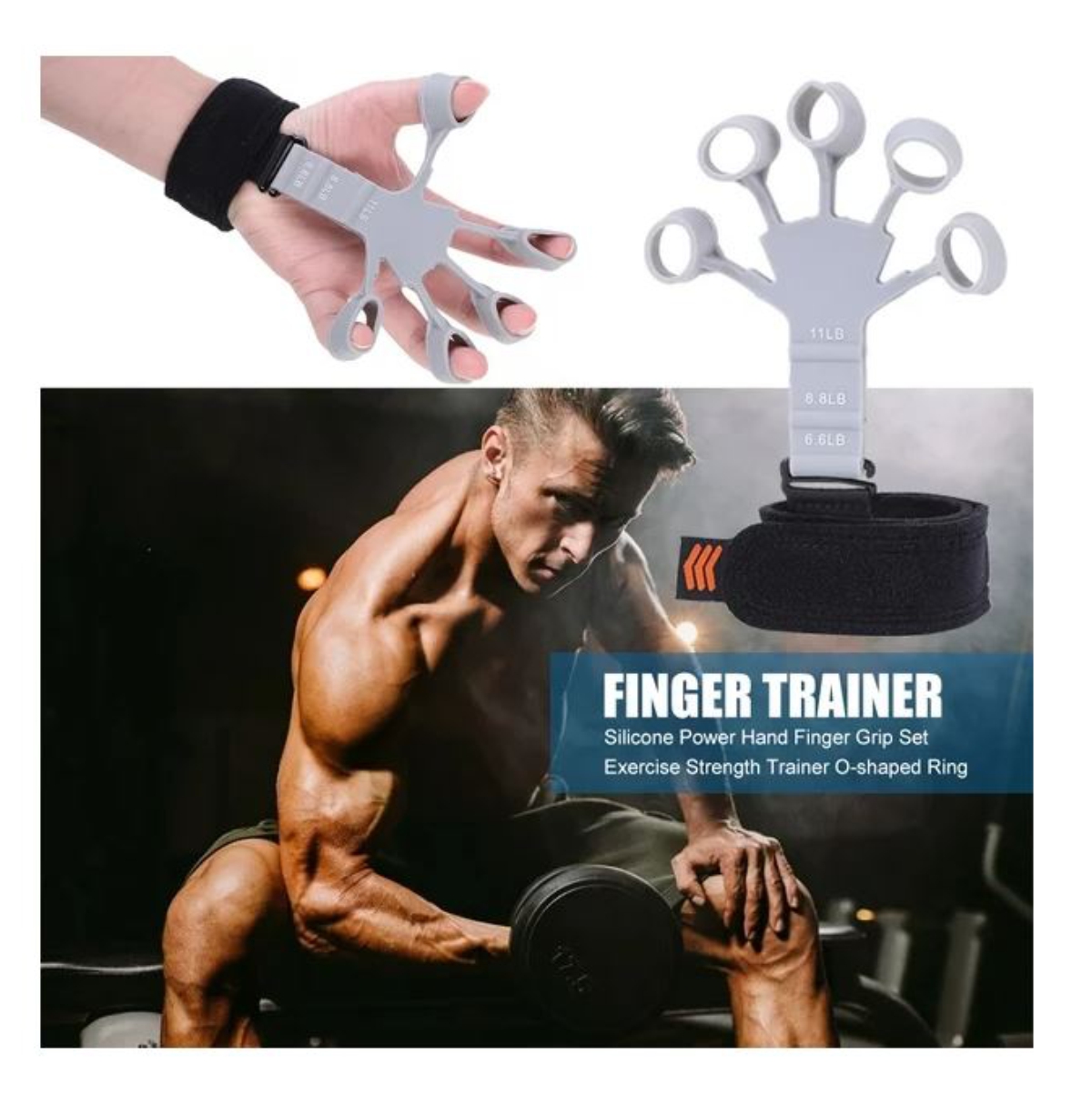 Fortalecedor Agarre Mano Extensión Fuerz - Imagen 3