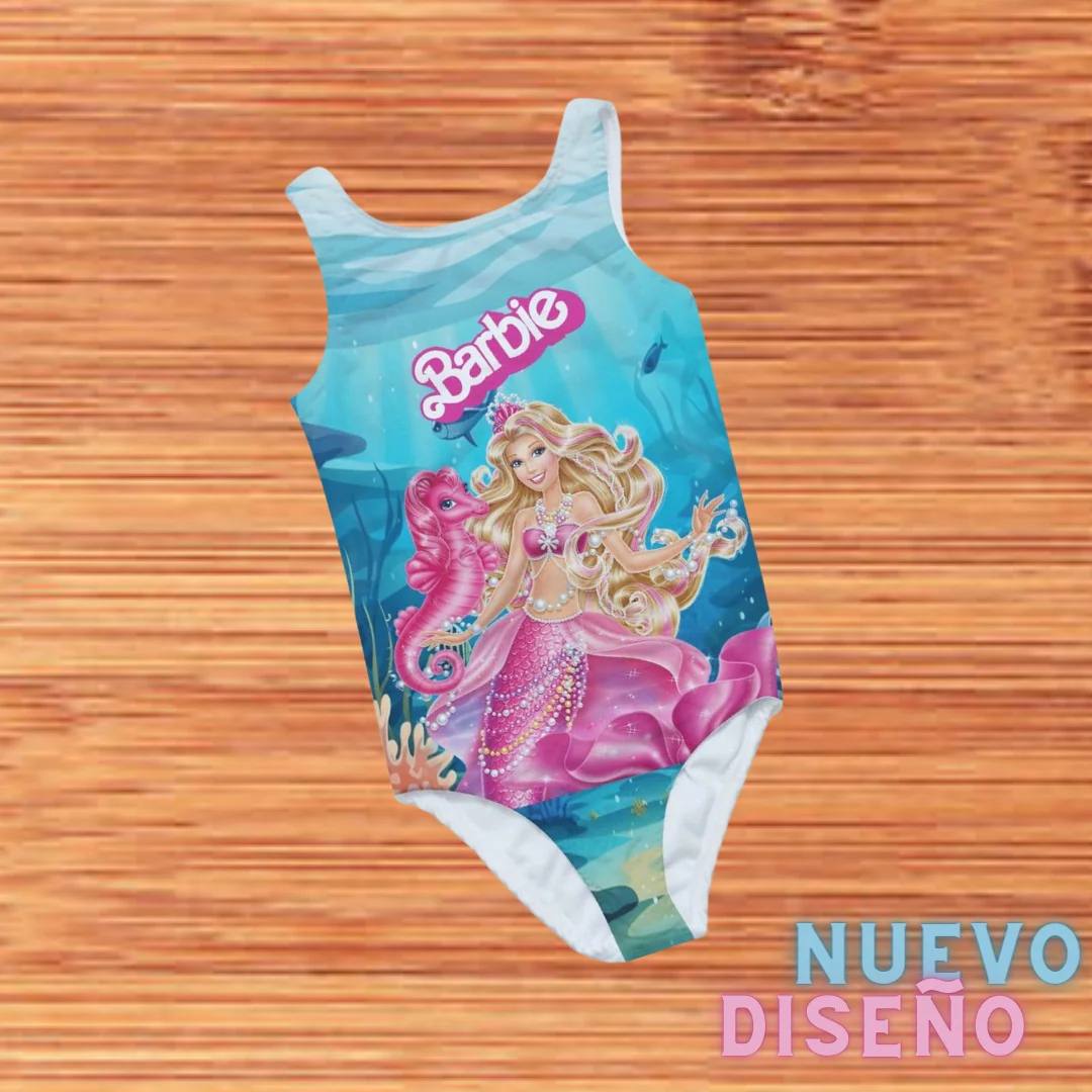 Vestido de baño barbie sirena blue(sisa)