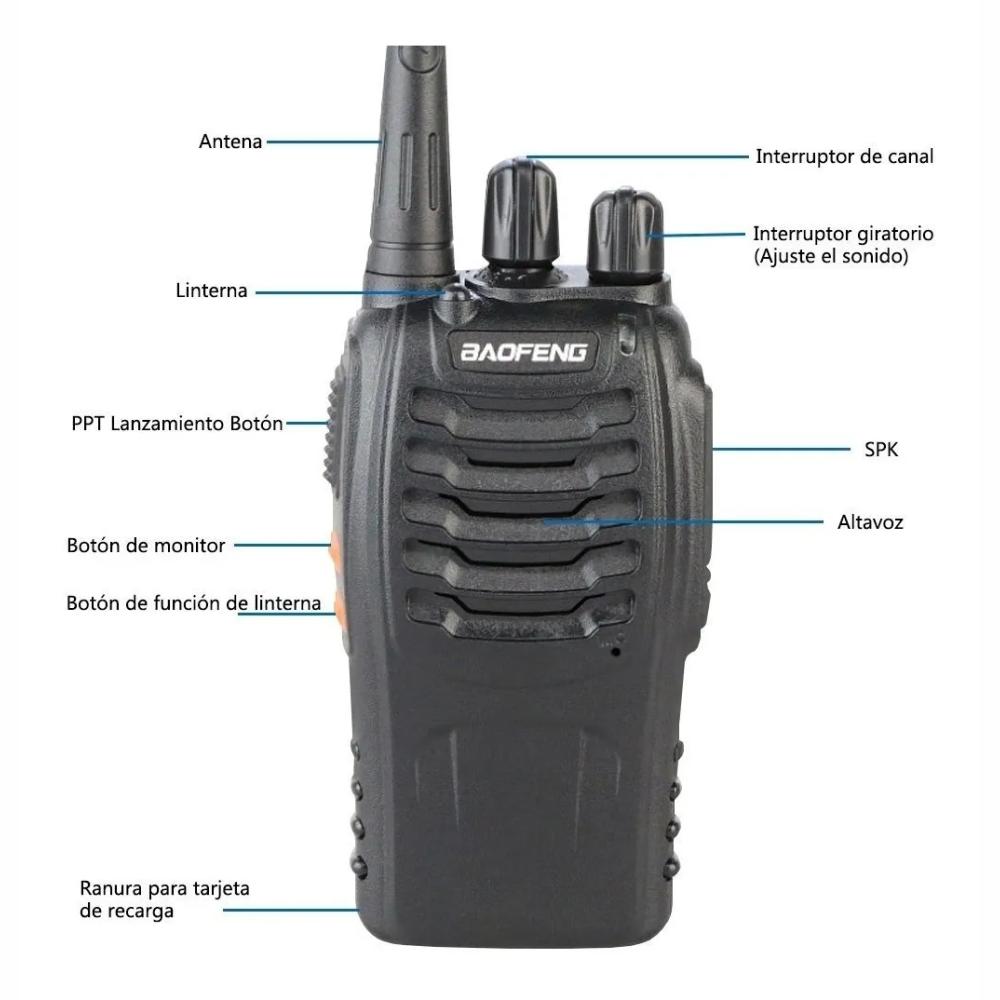 Radio Intercomunicador Baofeng B888s