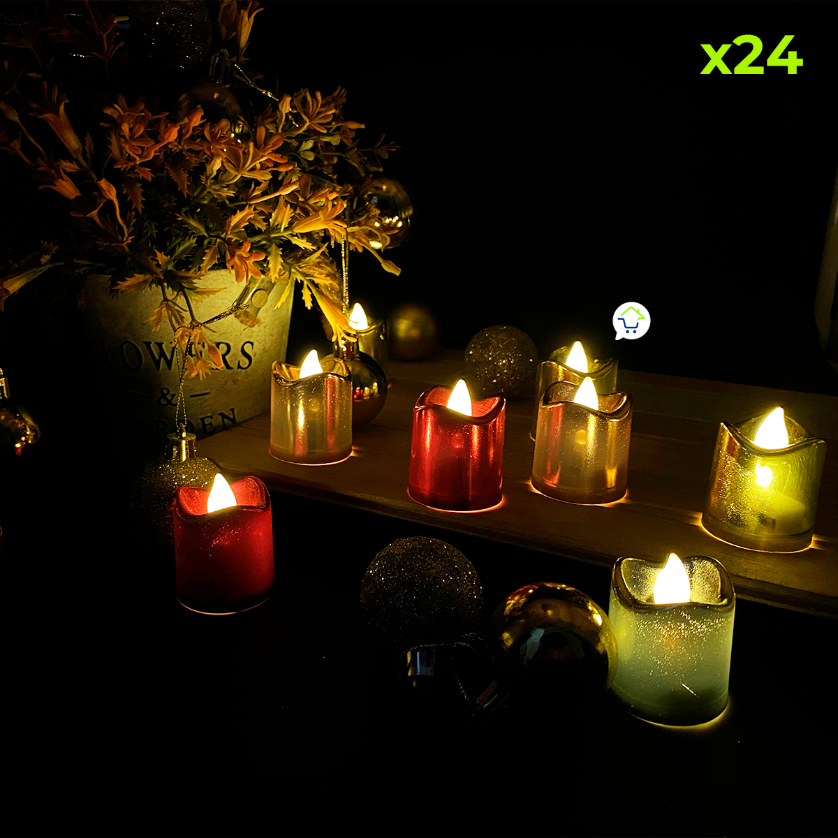 Velas LED X24 Colores Perlados CVEL9